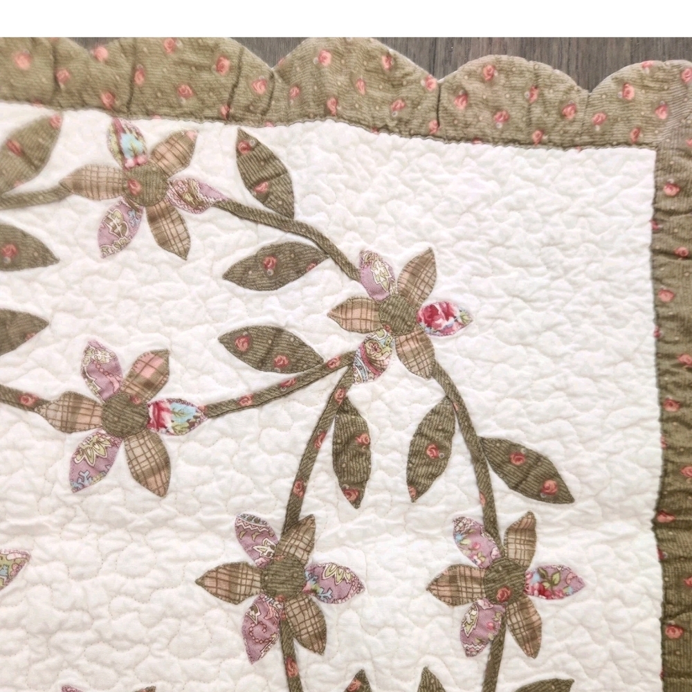 2 JCPenney Shabby Chic Floral Quilted Kayla Sham Standard Size 21"X27" New - Picture 8 of 12